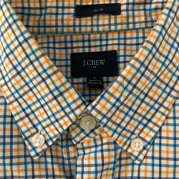 J Crew Men's Slim Fit Checked Long-sleeve Button Down Shirt - Small - Non-Iron - Picture 3 of 6